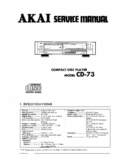 Akai CD73 cd