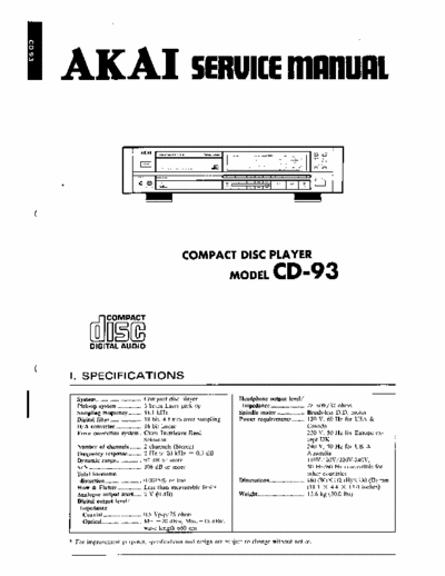 Akai CD93 cd