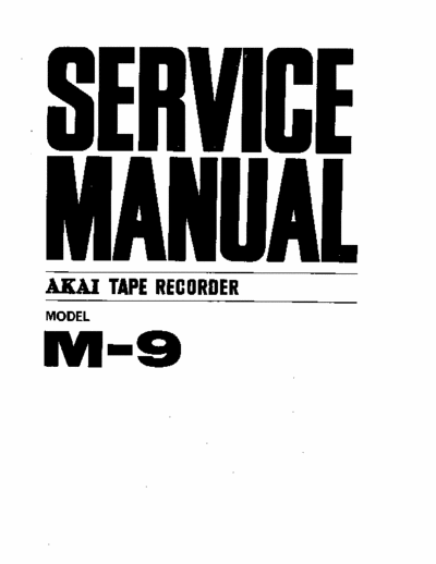 Akai M9 tape deck