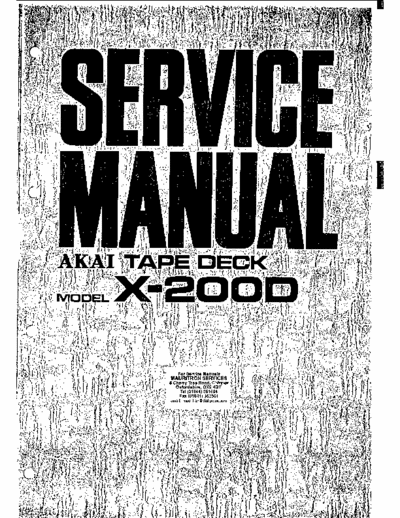 Akai X200D tape deck