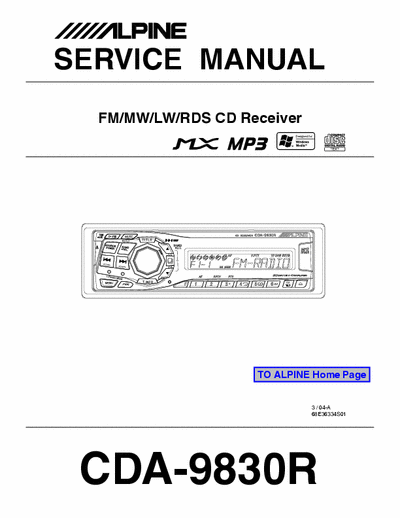 Alpine CDA9830R car receiver