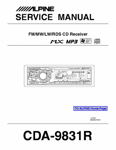 Alpine CDA9831R car receiver