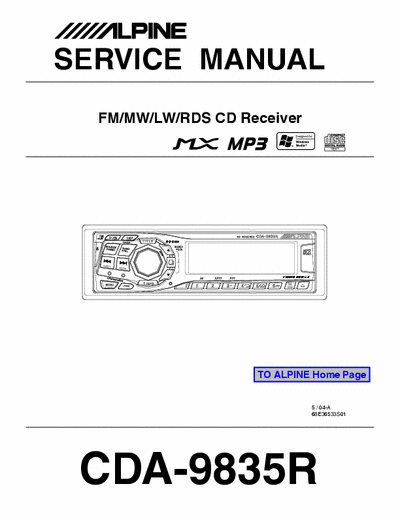 Alpine CDA9835R car receiver