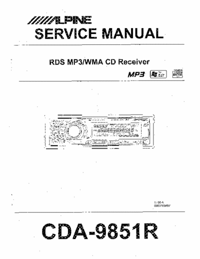 Alpine CDA9851R car radio