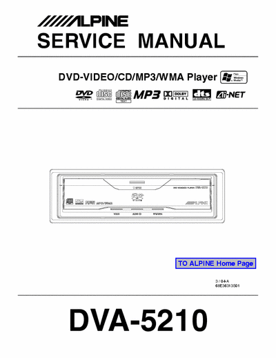 Alpine DVA5210 car cd-dvd player