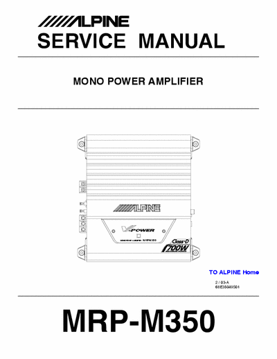 Alpine MRPM350 car amplifier