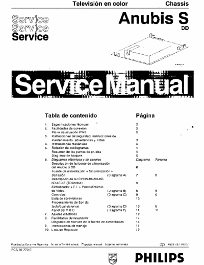 philips 20gx8550 SERVICE MANUAL