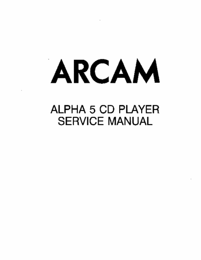Arcam Alpha 5CD player