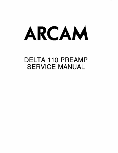 Arcam D110 pre-amplifier