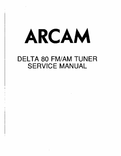 Arcam (Cambridge) Delta80 tuner