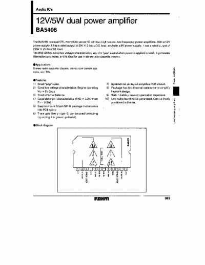 Rohm BA5406 12V/5W power amplifier