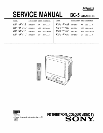 SONY BC-5 Sony BC-5 SERVICE MODE