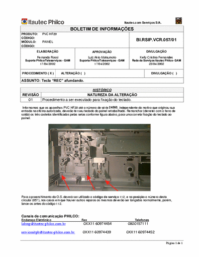 Philco Varios Boletins t?cnicos Autorizadas