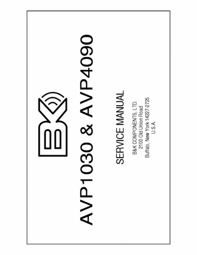 B&K AVP1030 & 4090 sound processor