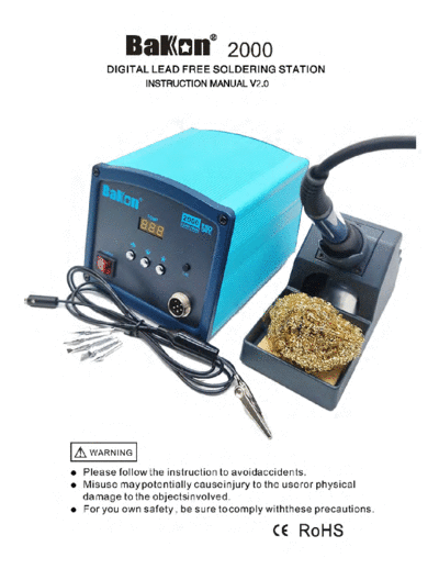 Bakon BK 2000 High Frequency Soldering station Info and Manual