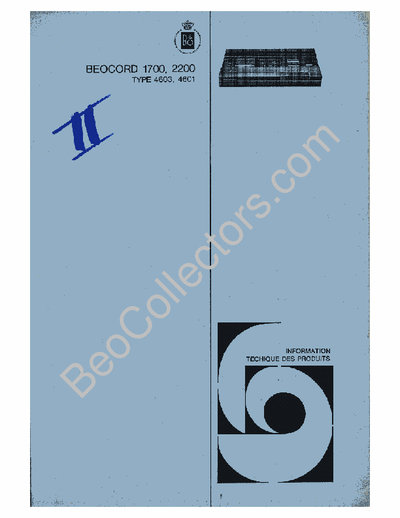 Bang&Olufsen Beocord1700 & 2200 cassette deck