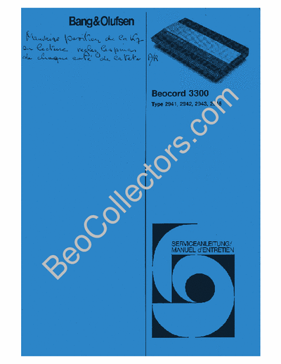Bang&Olufsen Beocord3300 cassette deck