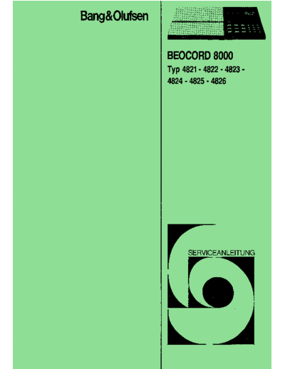 Bang and Olufsen Beocord 8000 service manual