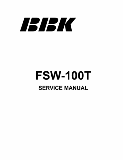 BBK FRSW100T active subwoofer