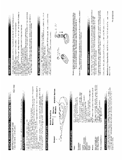 BestMed KD-192 Digital Thermometer User Manual Instructions For Use