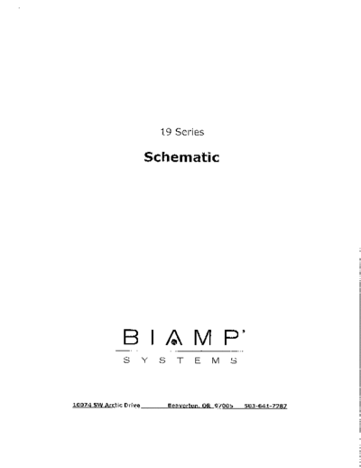 Biamp 19 series amplifier