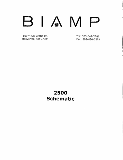 Biamp 2500 power amplifier