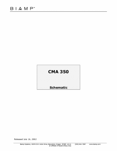 Biamp CMA350 power mixer