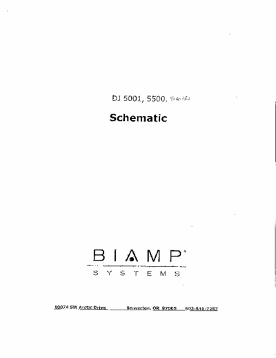 Biamp DJ5001, 5500 & 5600 DJ mixer