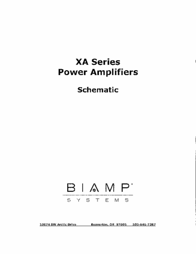 Biamp XA series power amplifier