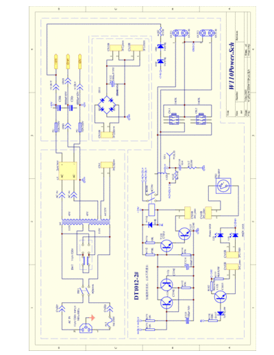 Biema W110 Schematic for the power amplifier Biema W110.
