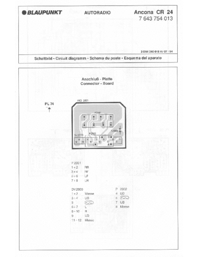 Blaupunkt CR-24 Blaupunkt CR24 service manual