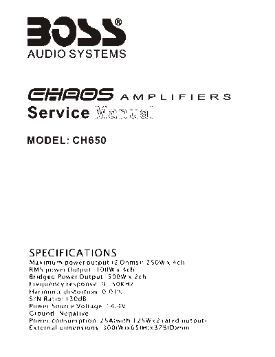 Boss CH650 Boss Amp CH650