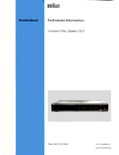 Braun CD3 service manual