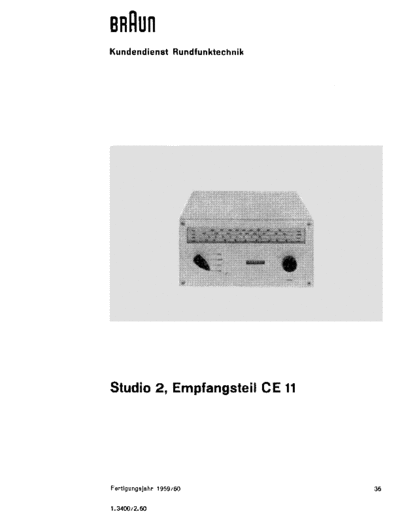 Braun CE 11 service manual