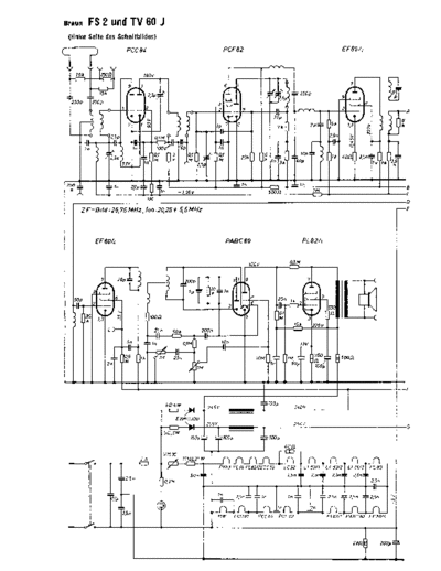 Braun FS 2 und TV 60 J schematic