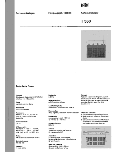 Braun T 530 service manual