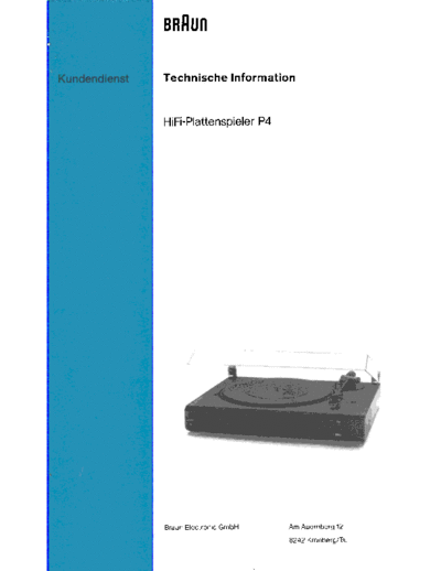 Braun P4 service manual