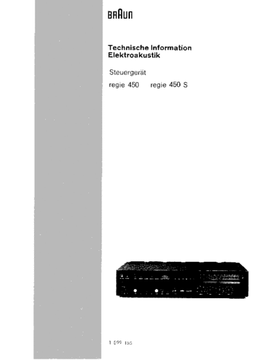 Braun Regie 450 service manual