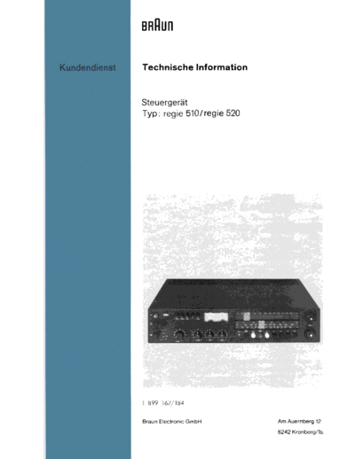 Braun Regie 510 service manual