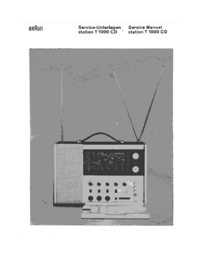 Braun T 1000 CD service manual