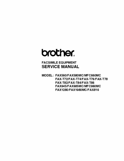 BROTHER INDUSTRIES LTD 737MC service manual