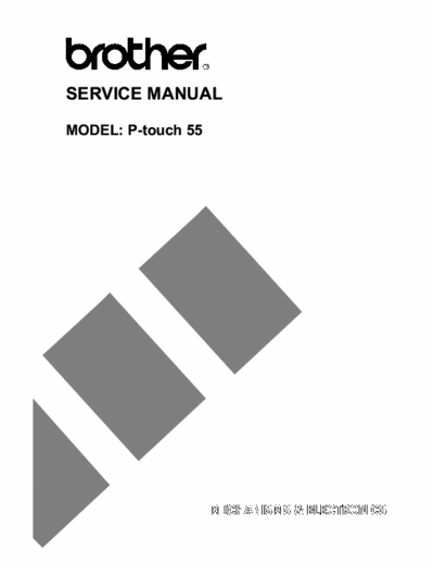 Brother PT55 Complete service manual for Brother PT55 label printer
