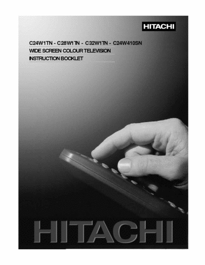 Hitachi x871703 manual attached.  model number is actually C28W1TN