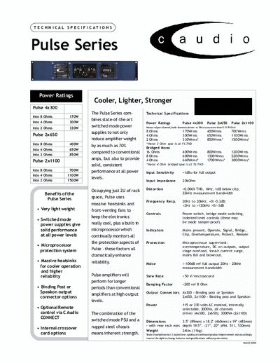 CAudio Pulse series power amplifier