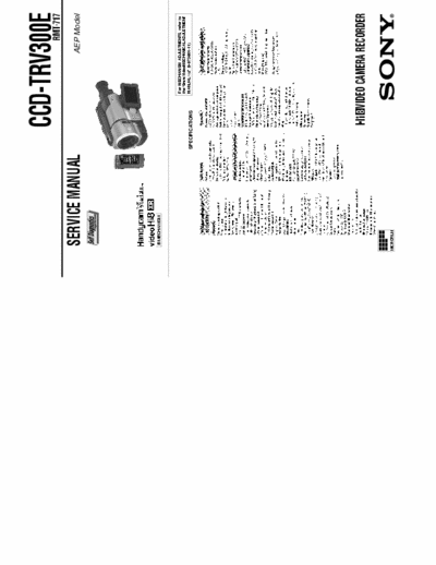 SONY CCD-TRV300E CCD-TRV300E service manual