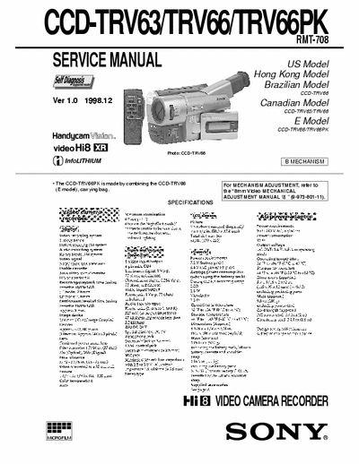 SONY CCD-TRV63_66 CCD-TRV63_66 service manual