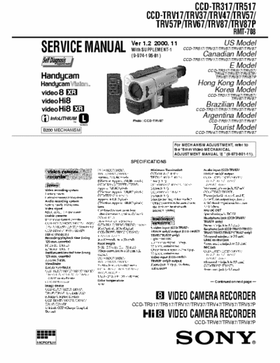 Sony CCD-TR317-517_TRV17-37-47-57-67-87 Service manual, level 2