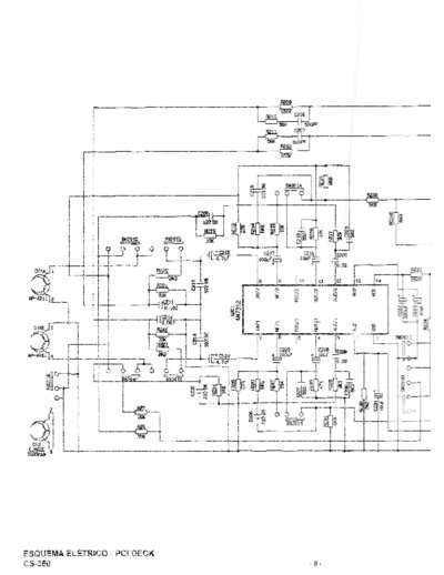 CCE CS-360 Schematic diagrams of the electronic circuit of the "CCE" Mini System containing Radio, CD, Cassette Player and stereo sound.