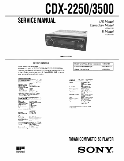 Sony CDX-2250 CDX-2250