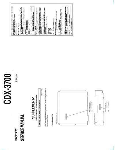 Sony CDX-3700 CDX-3700